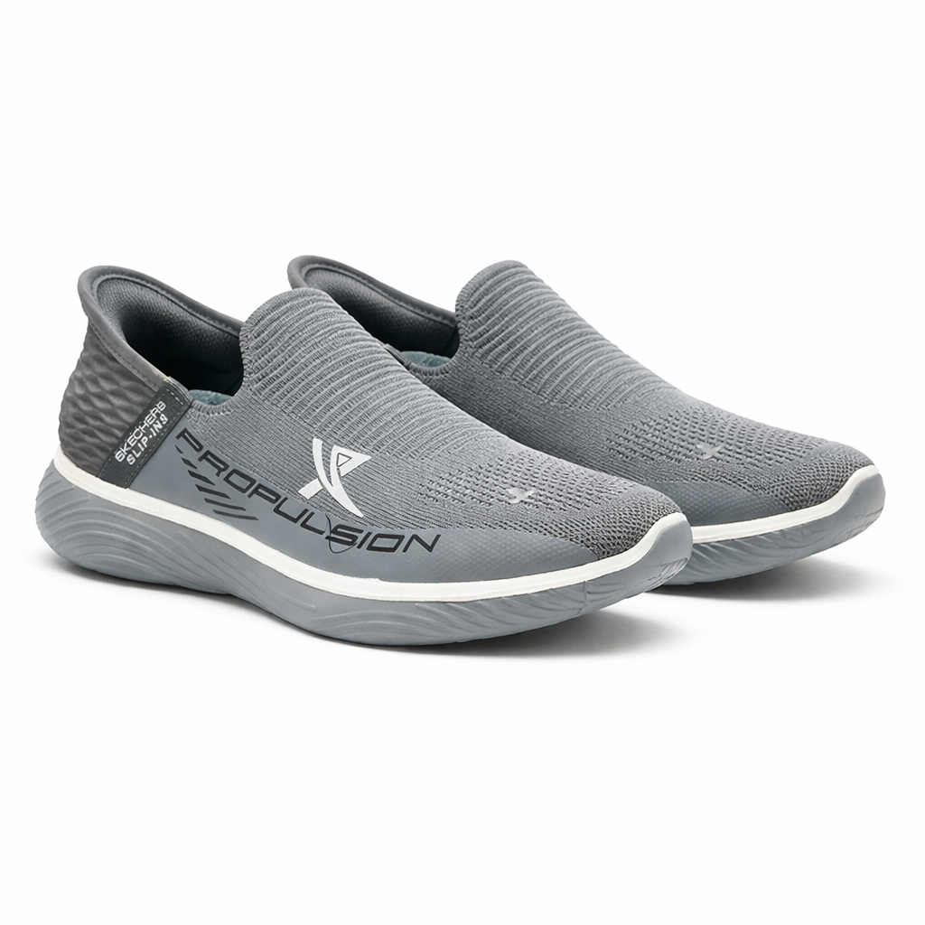 Skechers Propulsion Slip-Ons - Grey - Image 5